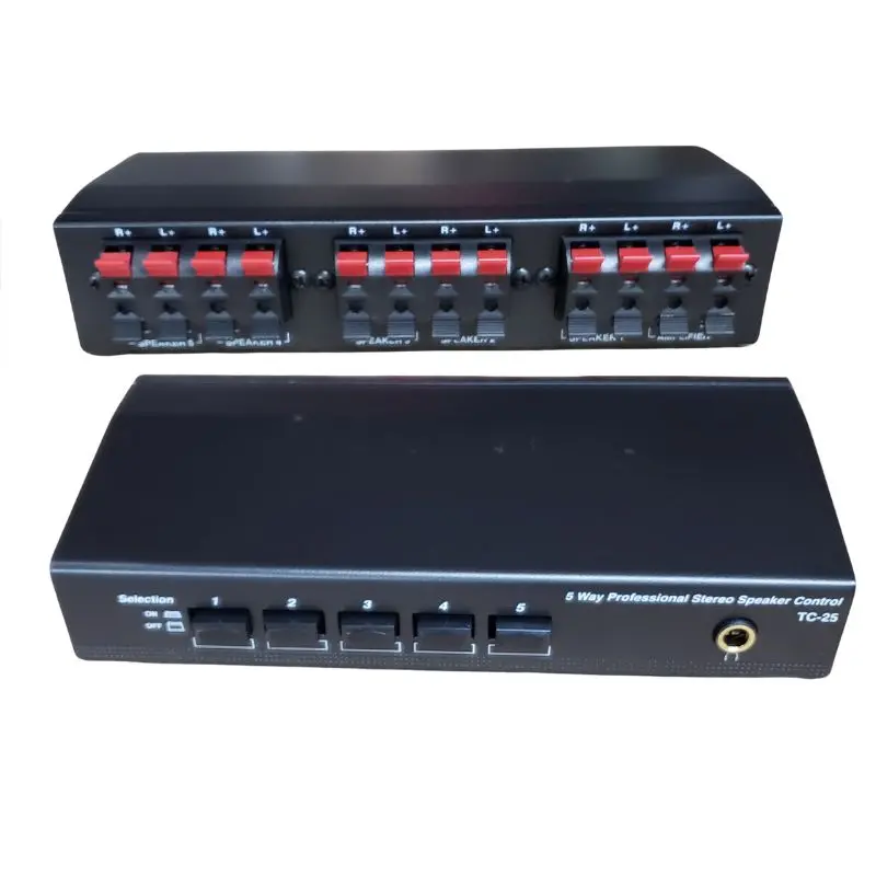 44-505 - Speaker Selector Switch Box 5Way Push 5W Rms Per Channel 1