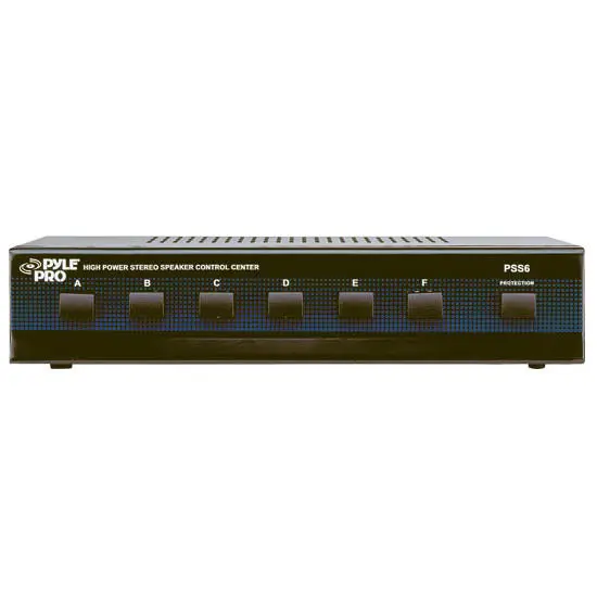 Pss6 - Speaker Switch Box 6Way Push For 14Awg Spkr Wire 100W/Channel 1