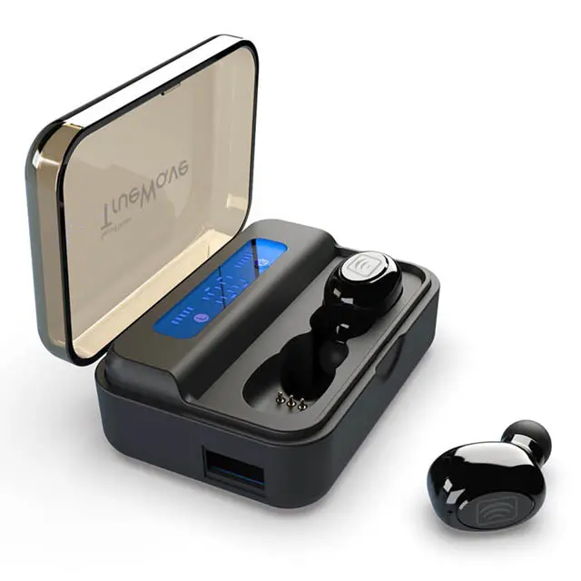 03311 - Earbuds W/Usb 1800Mah Portable Charger Bluetooth 1