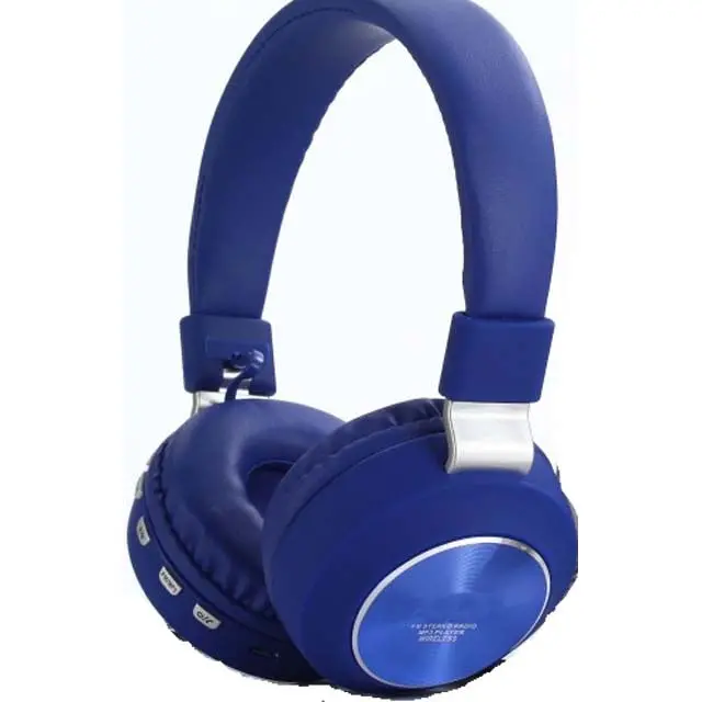 Bhs-001Bl - Headphone Wireless On-Ear Blue Bluetooth With Mic 32R 50Mw 1