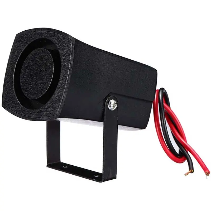 Kx-5018 - Siren 12-24V 45X40mm 120Db 5A 56Mm Deep 6Tones Black Color 1
