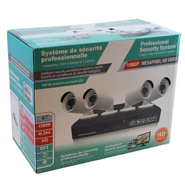 4047Hb-Ahd-1080P - Camera Security System-4 Cameras Bullet Dvr 1Tb Hdd Indoor/Outdor 1