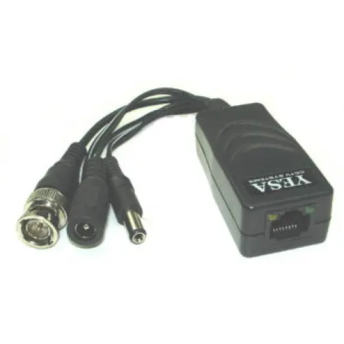Bcc4301vpd - Bnc Plug To Rj45 Balun For Cctv With Dc Power Plug And Jack  (2 Pcs/Pkg) 1