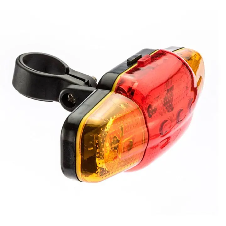 Fl27-5 - Bicycle Safety Flasher W/Clip 5Led Yellow And Red Requires 2Aa 1