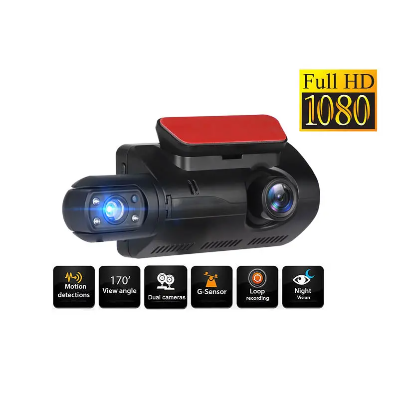 Ce-Dvr-H11 - Dash Camera 1080P Dual Lens 3In Ips Display Outside And Inside 1