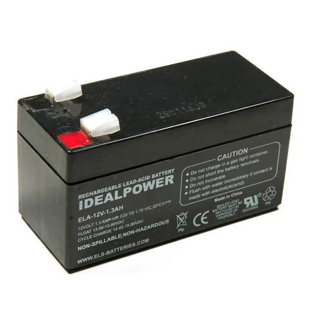 Ela12v1.3Ah - Battery Lead Acid 12V 1.3Ah Qt 3.81X1.77X2.05In(Lxwxh) 1