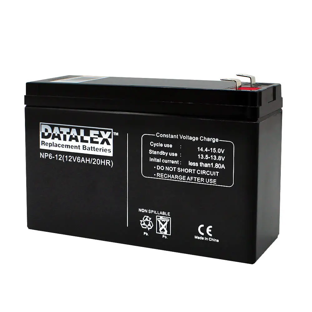 Np6-12 - Battery Lead Acid 12V 6Ah .187Qt 5.95X2x3.7In(Lxwxh) 1
