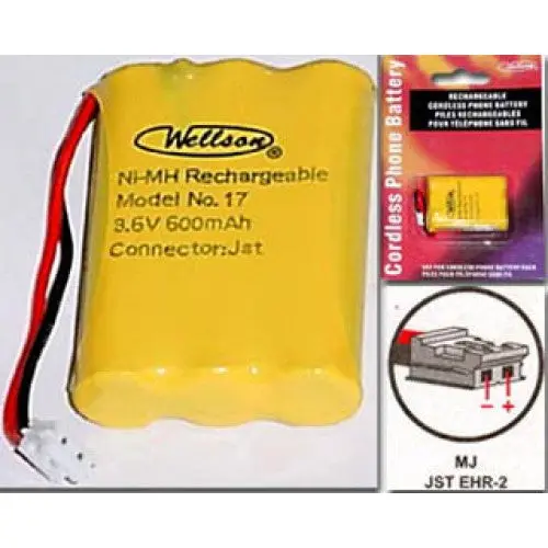 17 - Battery Ni-Mh 3Xaaa 600Mah W/Jst 1