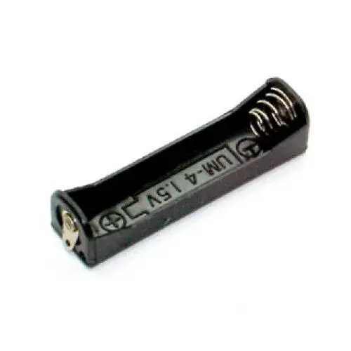 Bh411 - Battery Holder Aaax1(Um-4) Plas Blk With Solder Lug Conn 1