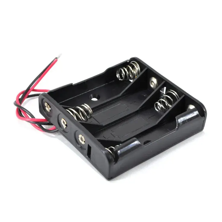 Batth-000104 - Battery Holder Aaax4 Plas Blk With Wires 1