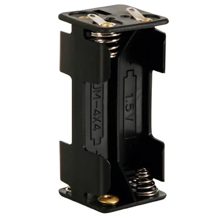 Bh443d - Battery Holder Aaax4 Plas Blk W/ Solder Lug Connector 1