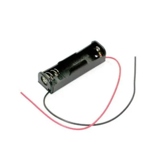 Hlr-Aa1 - Battery Holder Aax1 Plastic Blk With Wires 1