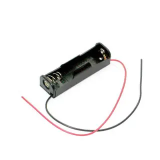 150-310W - Battery Holder Aax1 Plastic Blk With Wires 1