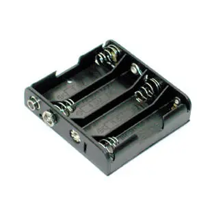 Bh341-P - Battery Holder Aax4 Plastic Blk With Snap Conn 1
