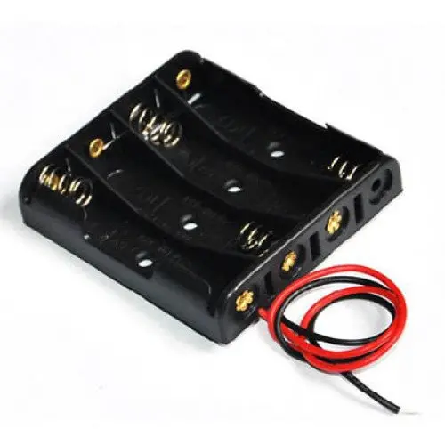 Hlr-Aa4 - Battery Holder Aax4 Plastic With Wires 1