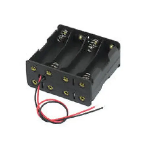 2700387 - Battery Holder Aax8 Plastic Blk With Wire 1