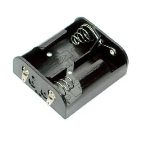 Bh221 - Battery Holder Cx2 Plastic Blk With Solder Lug Conn 1