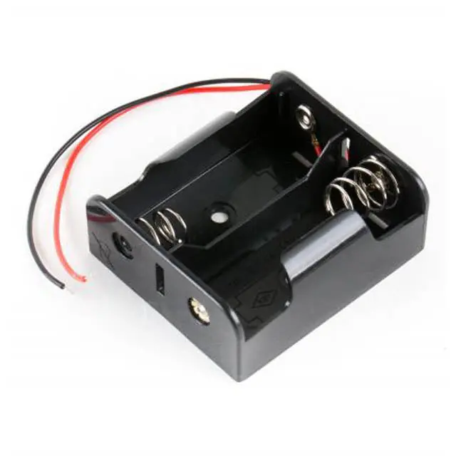 Ls-00032 - Battery Holder Cx2 Plastic Blk With Wires 1