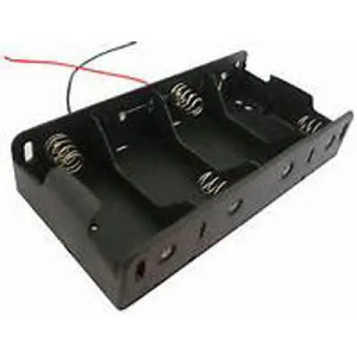 270-396 - Battery Holder Dx4 Plastic Blk With Wire 1