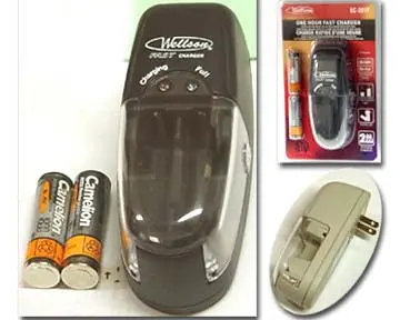 Bc-001F - Battery Charger 2Aa/Aaa Ni 2000 Nicad Nimh 2000Mah W/Batteries 1
