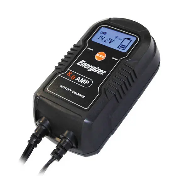 Enc8a - Battery Charger Lead Acid 6/12V 8A With Clips/Cables And Display 1