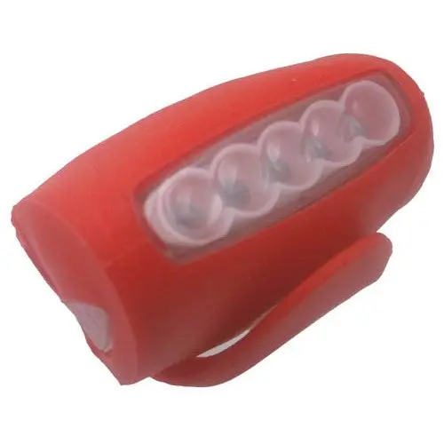 S766-3R03p-Pb18 - Flashlight Safety Red/White 5Led With 3 Aaa Battery Bicycle Light 1
