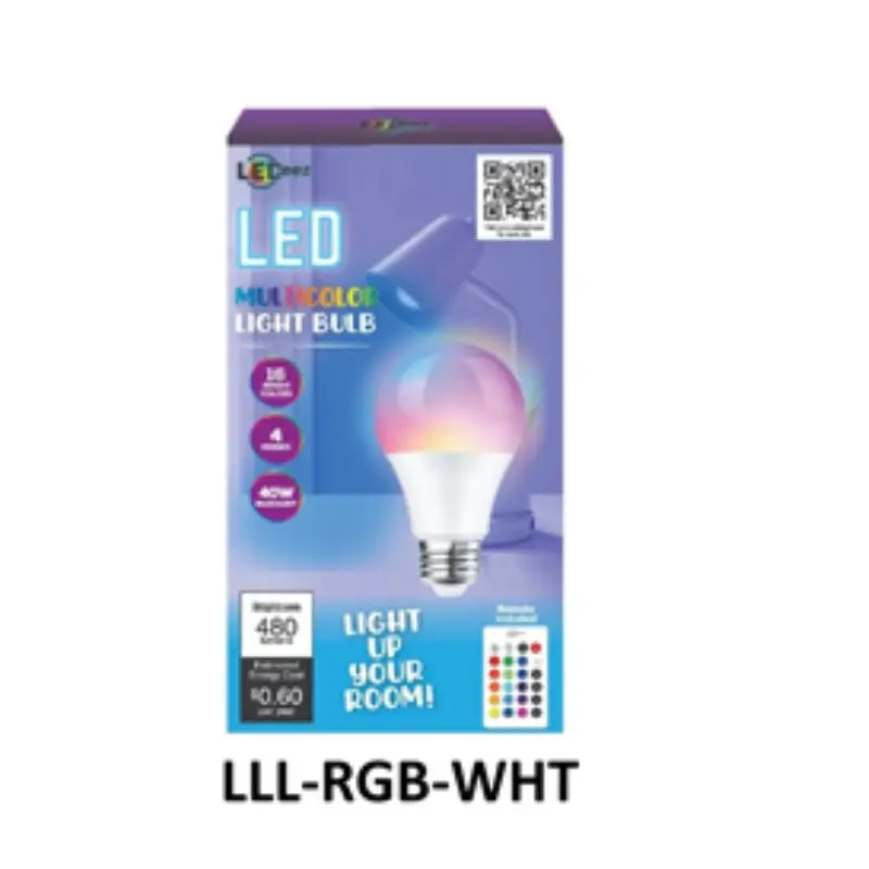 Lll-Rgb-Wht - Bulb Led Color Changing W/Remote 40W 16 Bright Colors 4 Modes 1