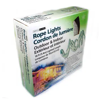 33412-Clr - Rope Light Decorative Bulb Clear 18Ft Indoor/Outdoor 1