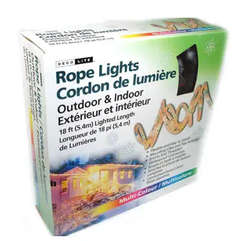 33412-Multi - Rope Light Decorative Bulb Multi Colour 18Ft Indoor/Outdoor 1