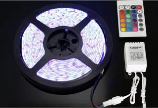3528 - Led Flexible Strip Red/Grn/Blue 5Mt 12V Ip65 6-7 Lumens Per Led 1
