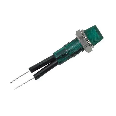 2760271 - Indicator 12V Led 7Mm Grn W/Wire 15Ma 24Mcd 1