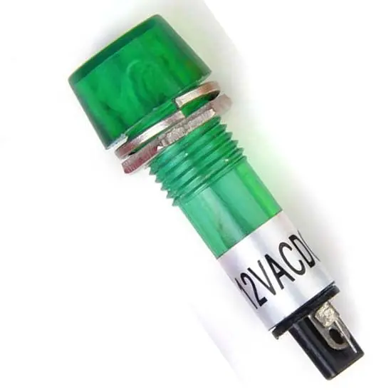Bmd-519 - Indicator 12V 10Mm Grn Chmt Sol Sqr Lens 1