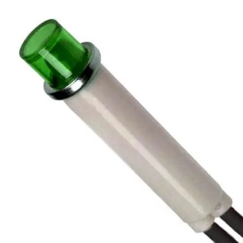 11-385 - Indicator 12V Led 9Mm Grn Press Fit With Wire 1