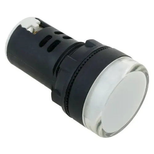 Ad16-22Ds-Wht-12V - Pilot Light Led 12V 20Ma Wht 22Mm Screw Terminals 1