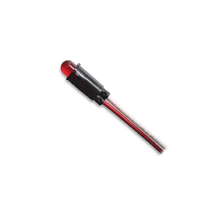 5100H1 - Indicator 2V Led 6.35Mm Red Chmt 30Mcd 20Ma Wire 1