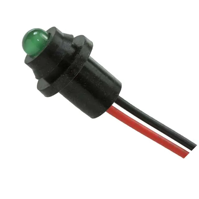 Ssi-Lxh9gd-150 - Indicator 2.2V Led 6.35Mm Grn Chmt 30Mcd 25Ma  Wire 1