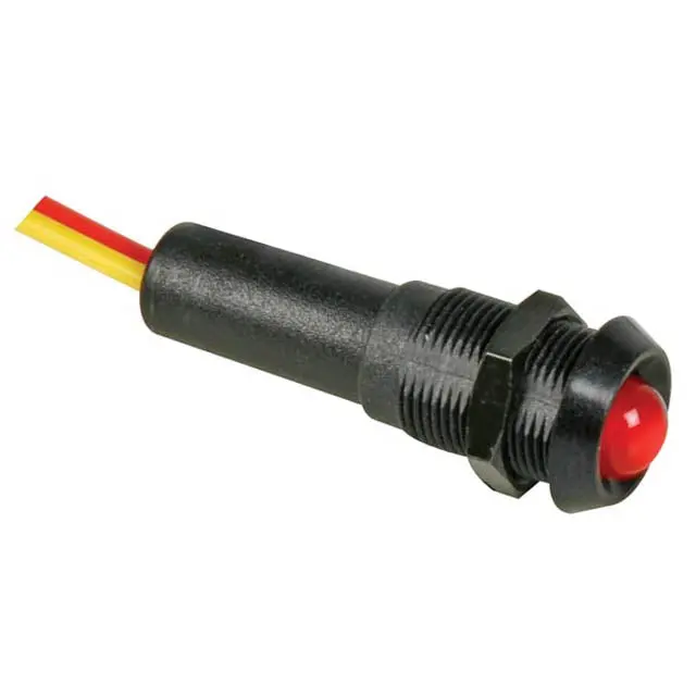 12Vbfr - Indicator 12V Led Flashing 9Mm Red Chmt W/Wire 1