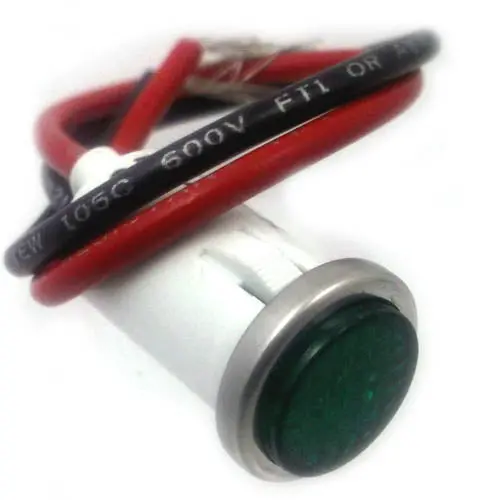 11-2591 - Indicator 24V Led 12Mm Grn Snap Fit With Wire 1