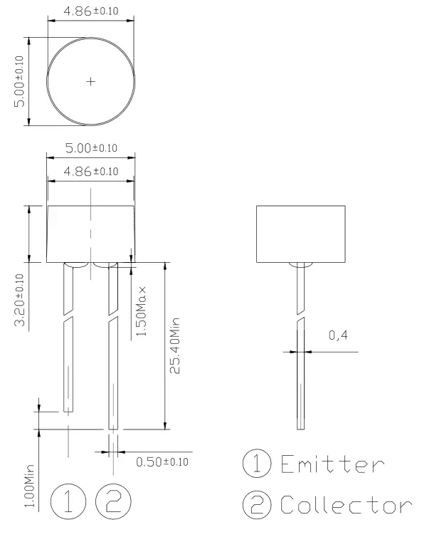 276-0325 - Sensor Ambient Light 0.1Ua Dark Current 3-24Vdc 3Mm (5 Pcs/Pkg) 1