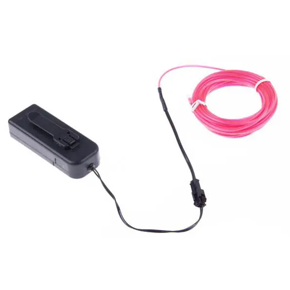 02944 - El Wire Pink 2.3Mm 3M With 3V Battery Pack Inverter 1