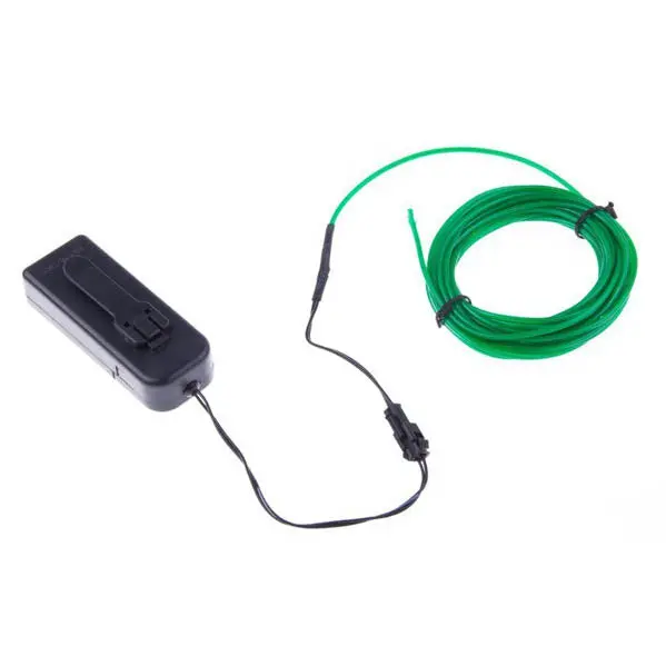 02940 - El Wire Green 2.3Mm 3M With 3V Battery Pack Inverter 1