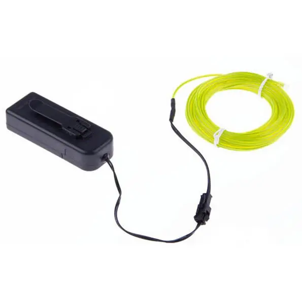 02947 - El Wire Lime Grn 2.3Mm 3M W/3V Battery Pack Inverter 1