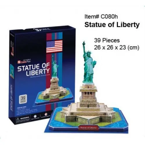 C080h - Statue Of Liberty-3D Puzzle 39 Pcs 26X26x23cm 1