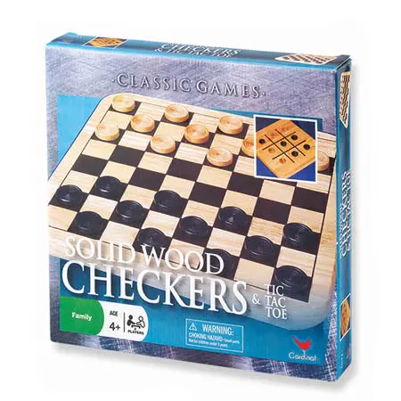 Ca0185 - Checkers And Tic Tac Toe Wooden 1