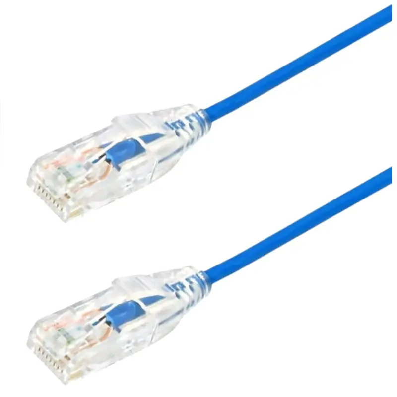 Pc-Ut6a006b - Patch Cord Cat6a Slim Blu 6Ft Ultra-Thin 28Awg Ft4 Cmr 10Gig (10 Pcs/Pkg) 1