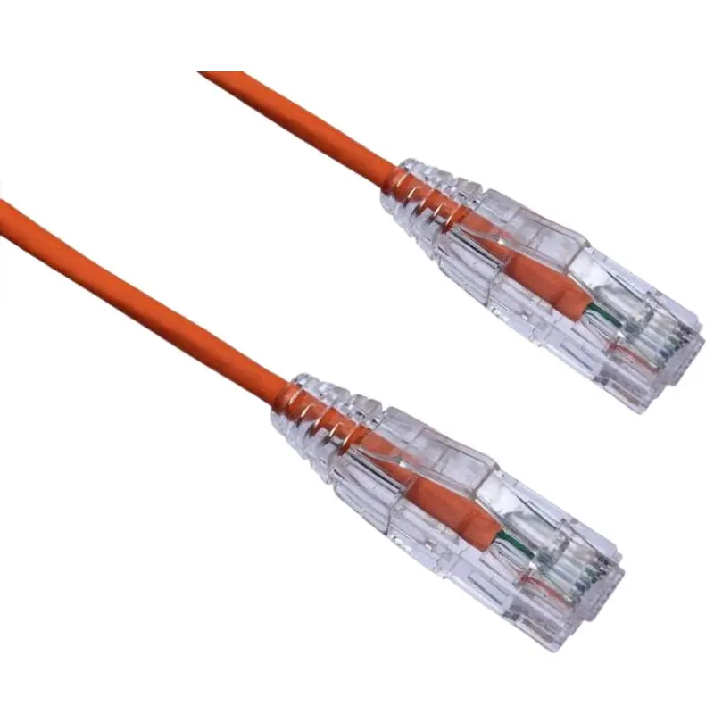 Pc-Ut6a025or - Patch Cord Cat6a Slim Org 25Ft Ultra-Thin 28Awg Ft4 Cmr 10Gig 1