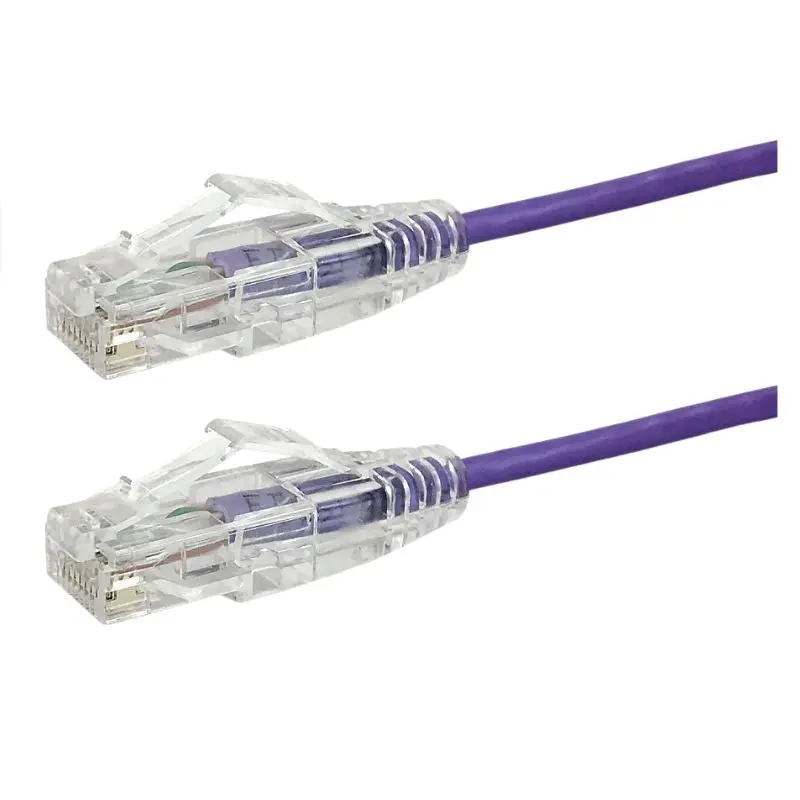 Pc-Ut6a010p - Patch Cord Cat6a Slim Pur 10Ft Ultra-Thin 28Awg Ft4 Cmr 10Gig 1