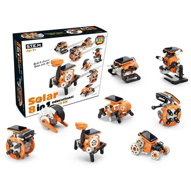 Cic21-619 - Solar Educational Robot Kit 8 In 1 1