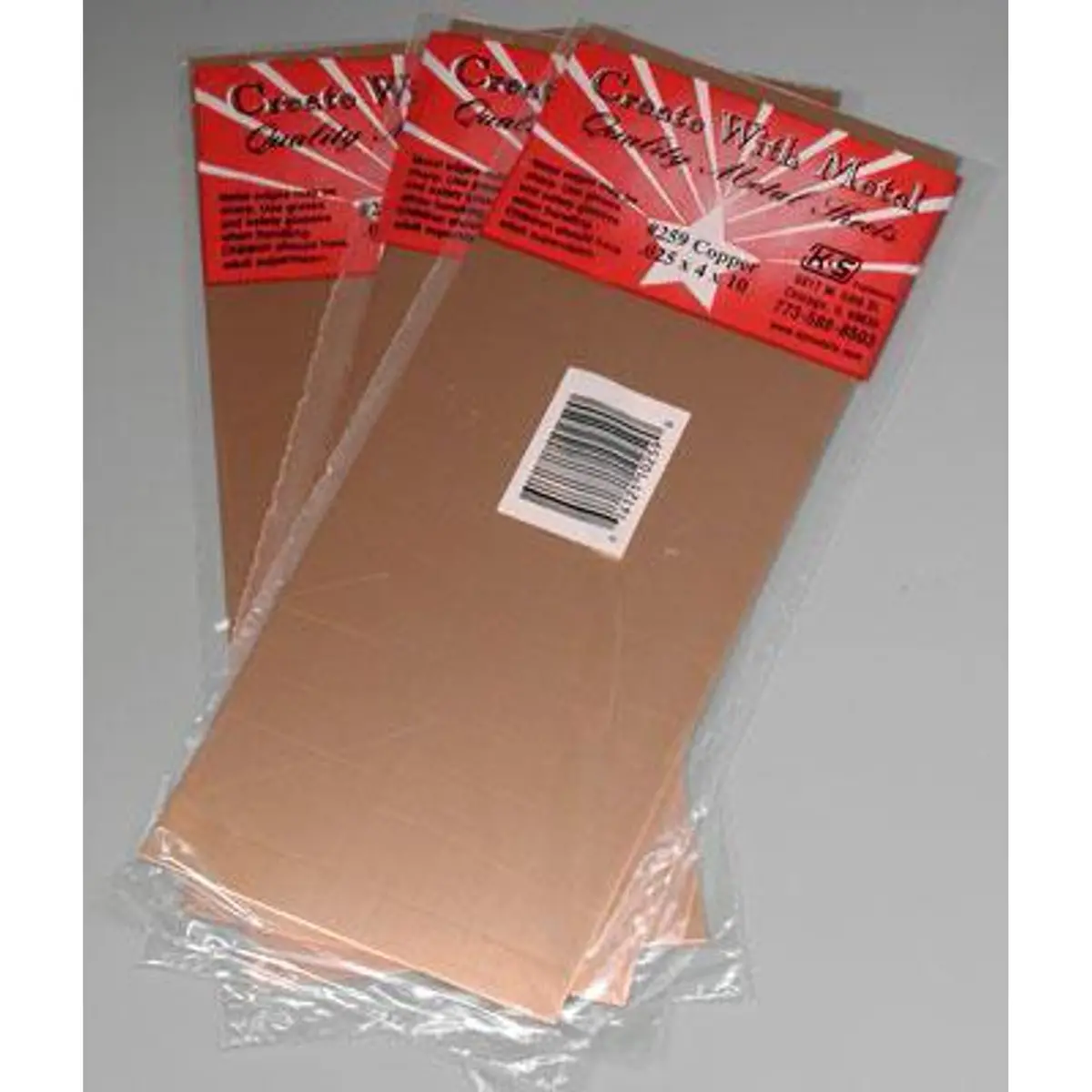 259 - Copper Sheet 10X4x.025In 1