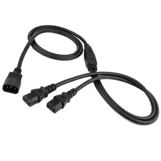 Pcka-1Ld-00006F - Jumper Cord 3/16 6Ft Y Splitter 1Male To 2Female Rnd Black 1
